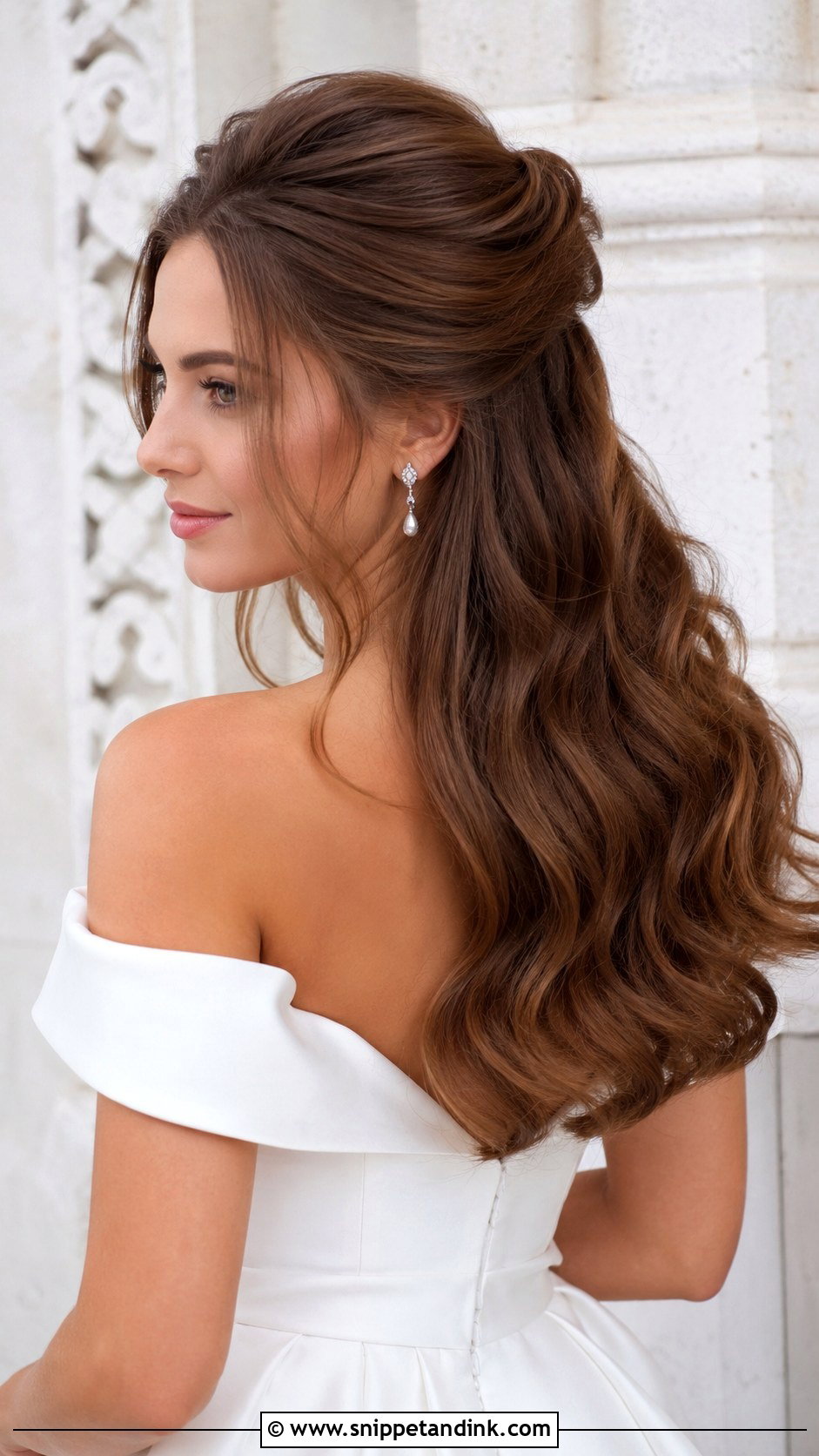 Half Up Half Down With Bouffant - Snippet and Ink - 20 Bride Half-Up Half-Down Ideas