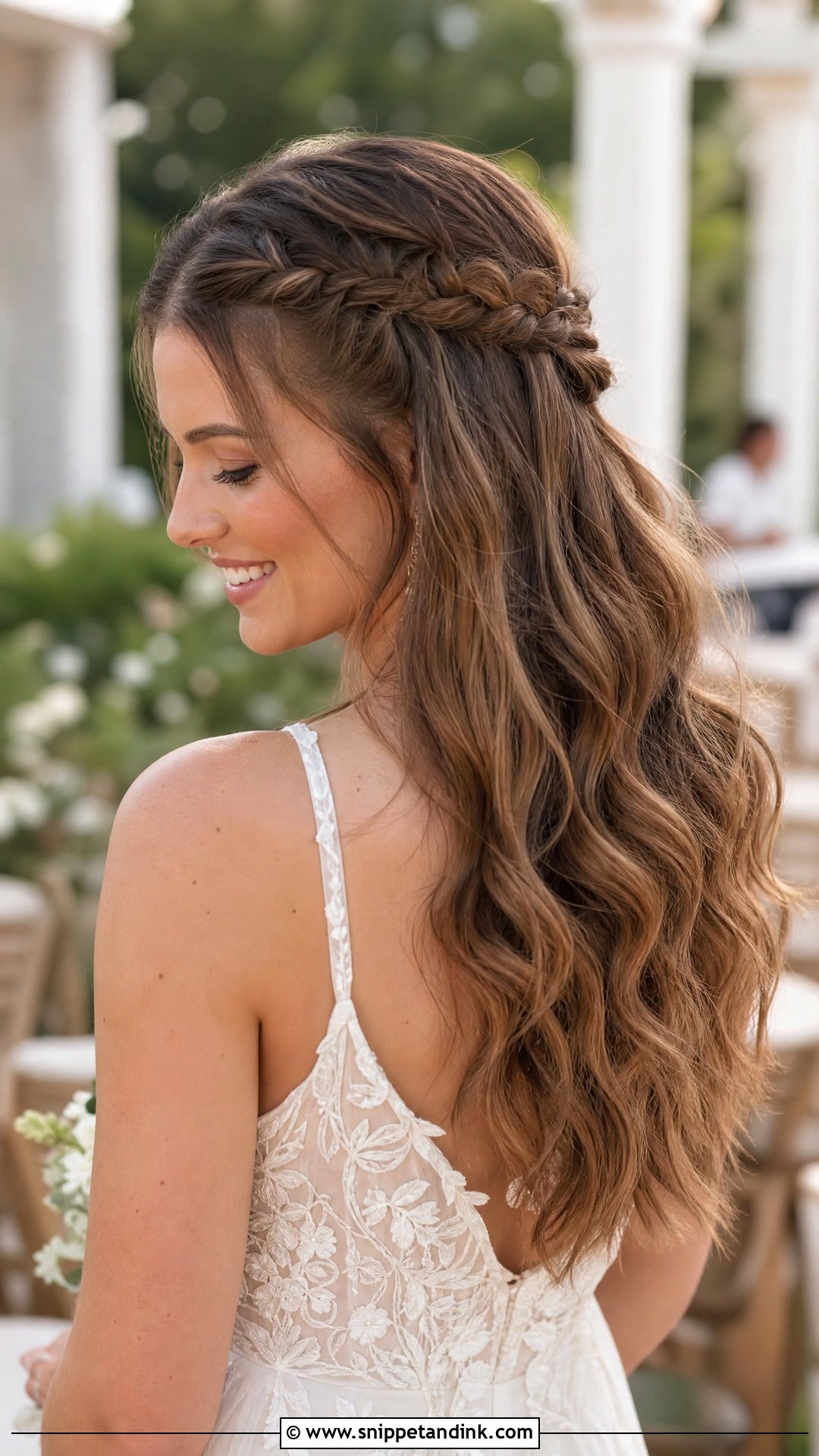 Half Up Half Down With Braids - Snippet and Ink - 20 Long Hair Wedding Guest Hairstyles