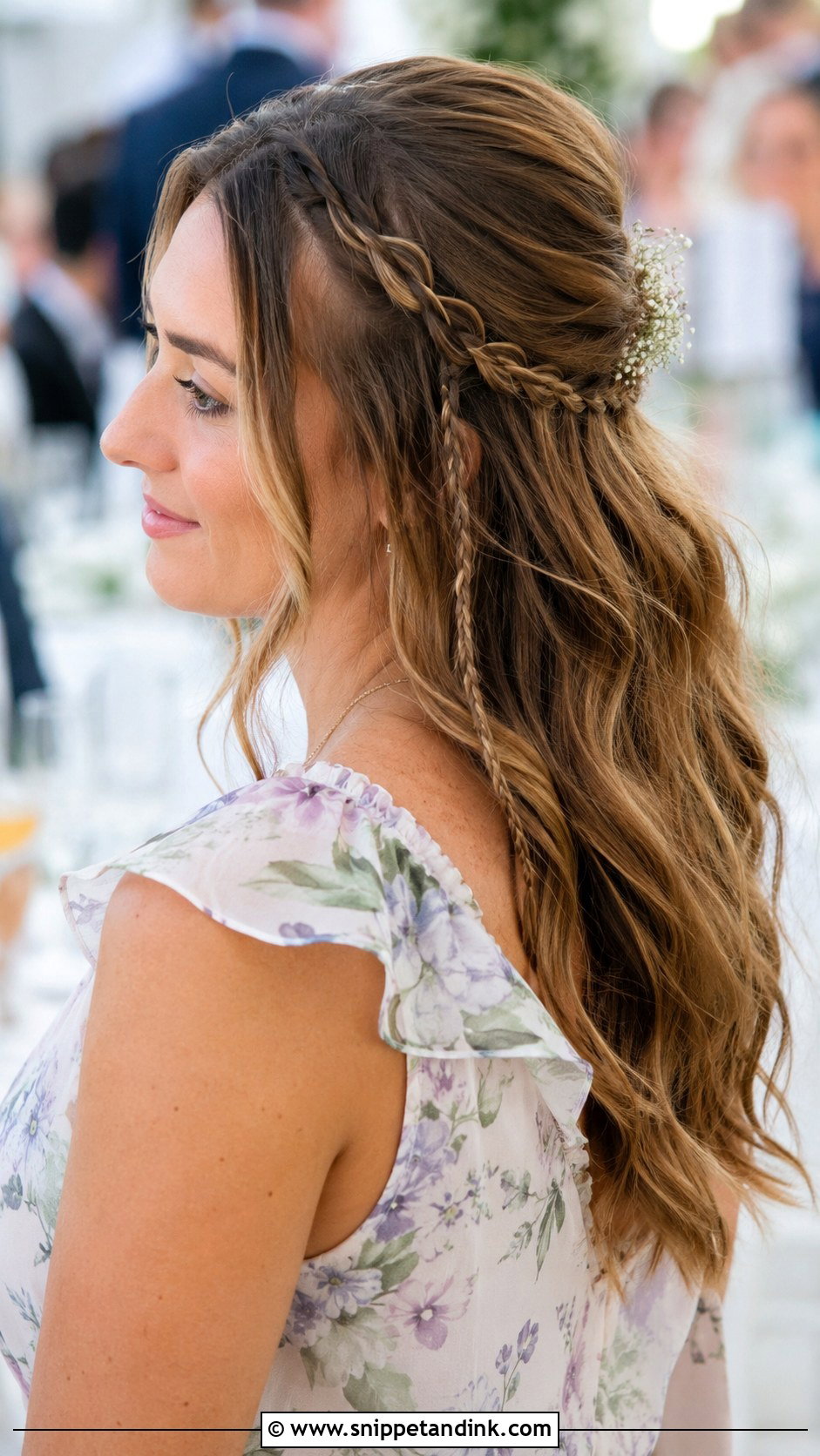 Half Up Half Down With Braids - Snippet and Ink - 25 Hair Ideas for Wedding Guest