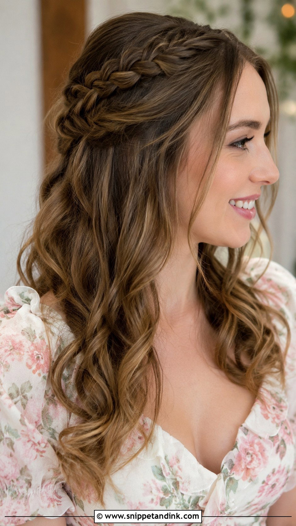 Half Up Half Down With Braids - Snippet and Ink - 25 Hair Styles Wedding Guest