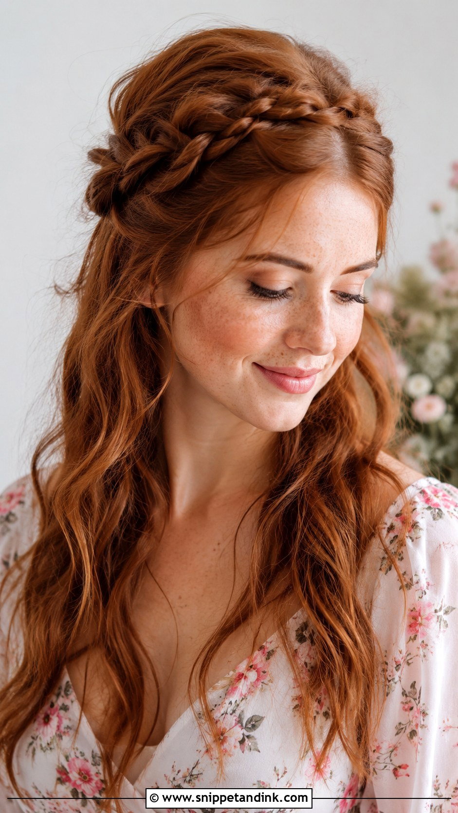 Half Up Half Down With Braids - Snippet and Ink - 25 Wedding Guest Hair Down Ideas