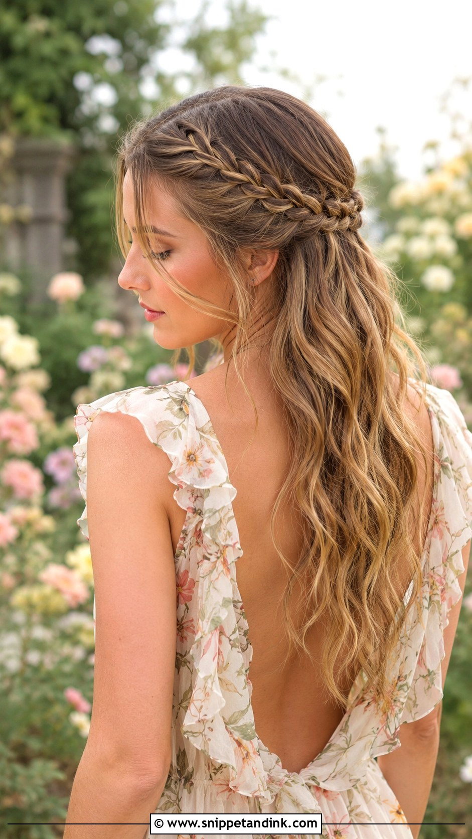 Half Up Half Down With Braids - Snippet and Ink - 25 Wedding Guest Hair Ideas