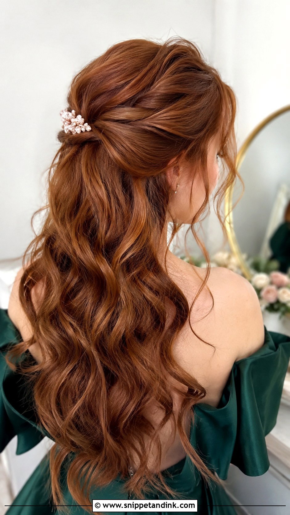 Half Up Half Down With Curls - Snippet and Ink - 20 Cute Birthday Hairstyle Ideas