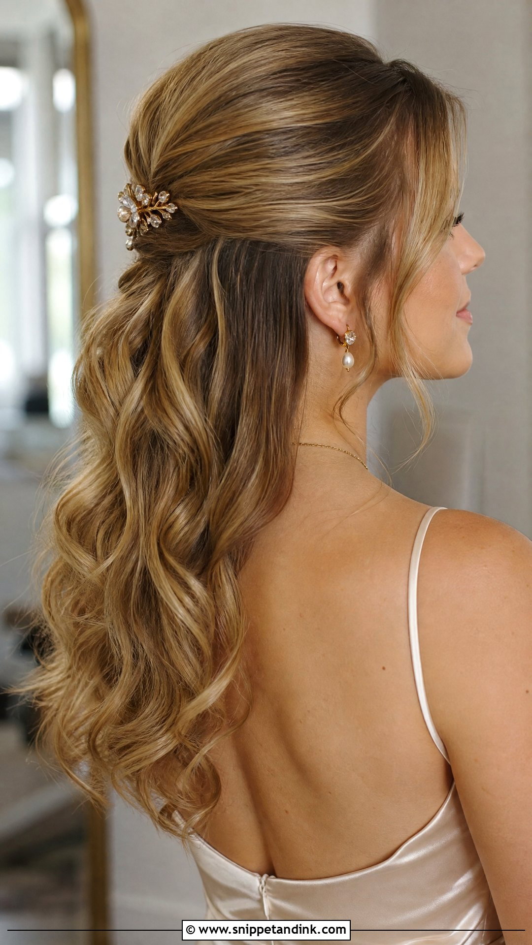 Half Up Half Down With Curls - Snippet and Ink - 20 Debutante Hairstyles