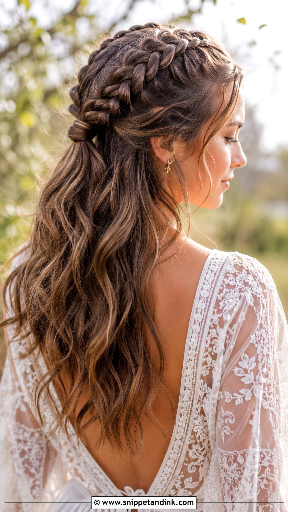 Half Up Half Down With Double Dutch Braids - Snippet and Ink - 20 Shoulder Length Half-Up Half-Down Wedding Hair Ideas