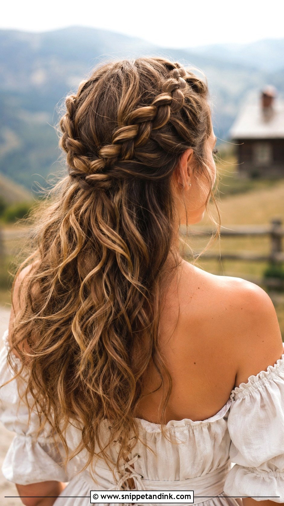 Half Up Half Down With Dutch Braids - Snippet and Ink - 25 Half-Up Half-Down Wedding Guest Hair Ideas