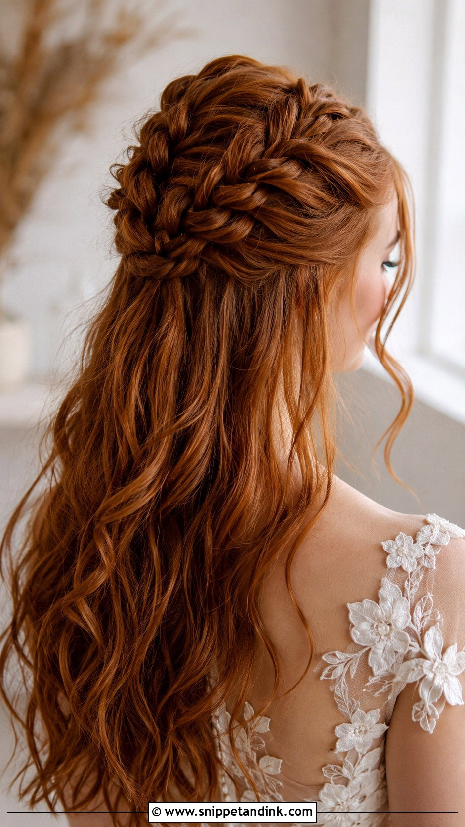 Half Up Half Down With Dutch Braids - Snippet and Ink - 25 Elegant Half-Up Half-Down Wedding Hairstyles