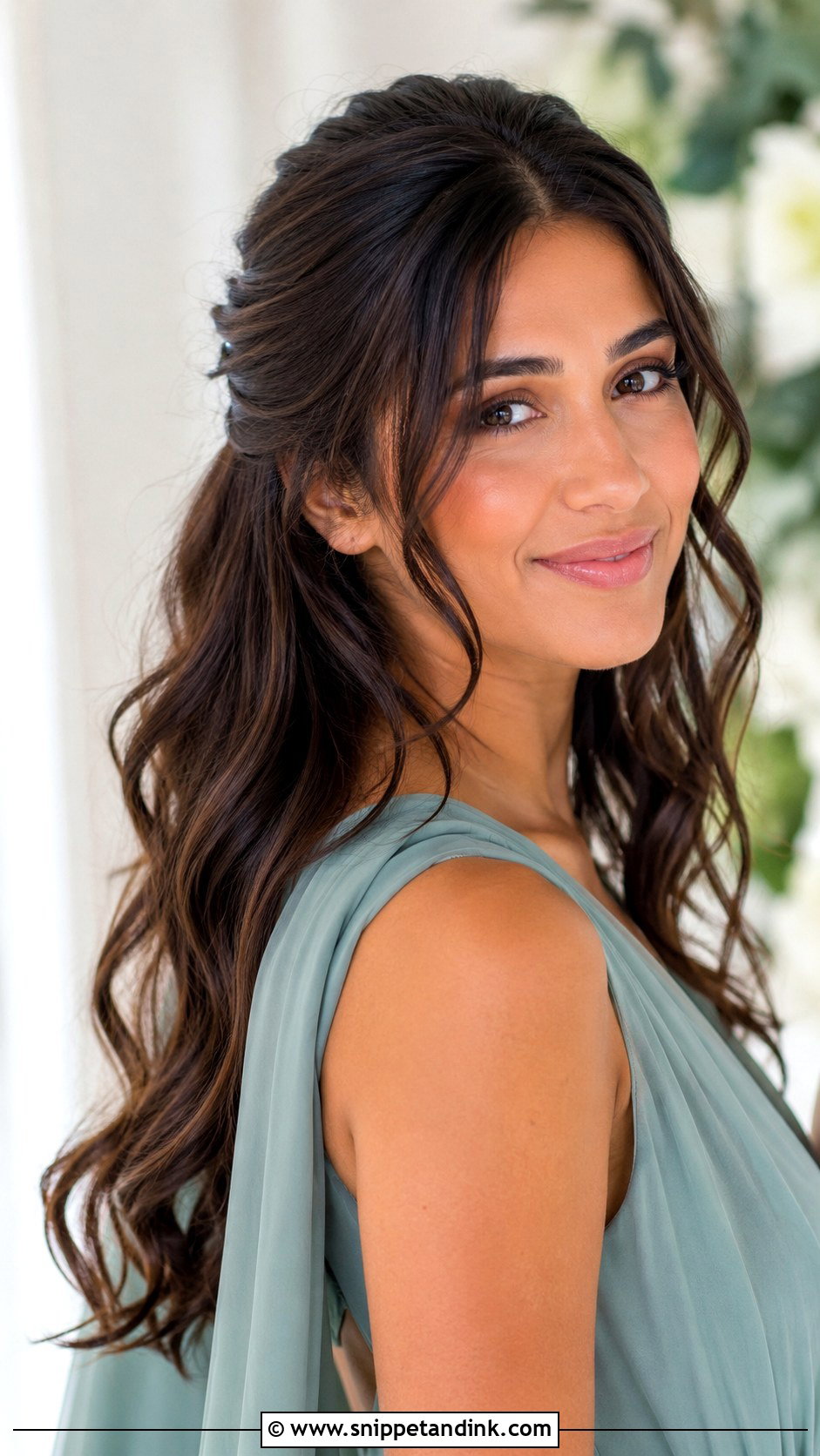 Half Up Half Down With Face Framing Pieces - Snippet and Ink - 20 Bridesmaid Hair Styles Half Up Half Down Medium Length