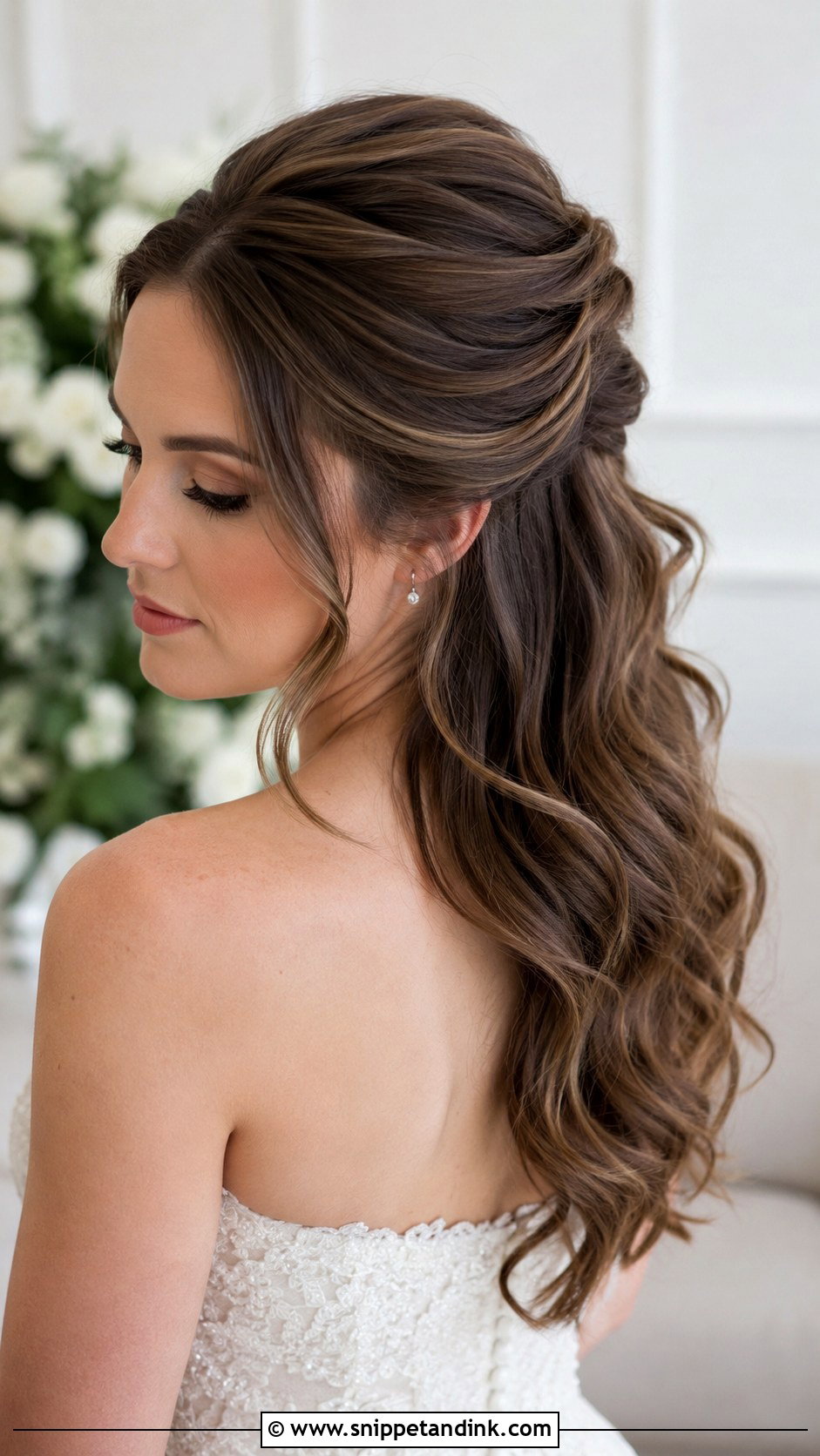 Half Up Half Down With French Twist - Snippet and Ink - 25 Half-Up Half-Down Bride Hair Ideas