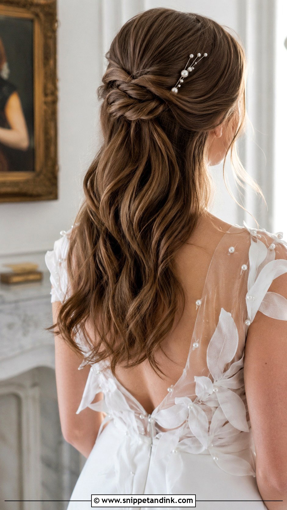 Half Up Half Down With Knotted Detail - Snippet and Ink - 25 Short Hair Half-Up Half-Down Wedding Hairstyles