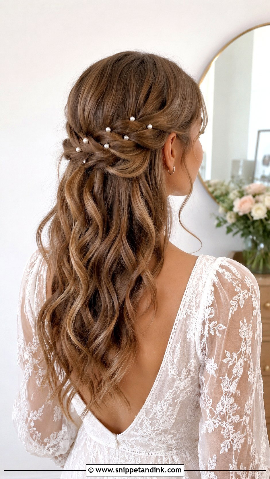 Half Up Half Down With Knotted Detail - Snippet and Ink - 35 Half-Up Half-Down Wedding Hairstyles