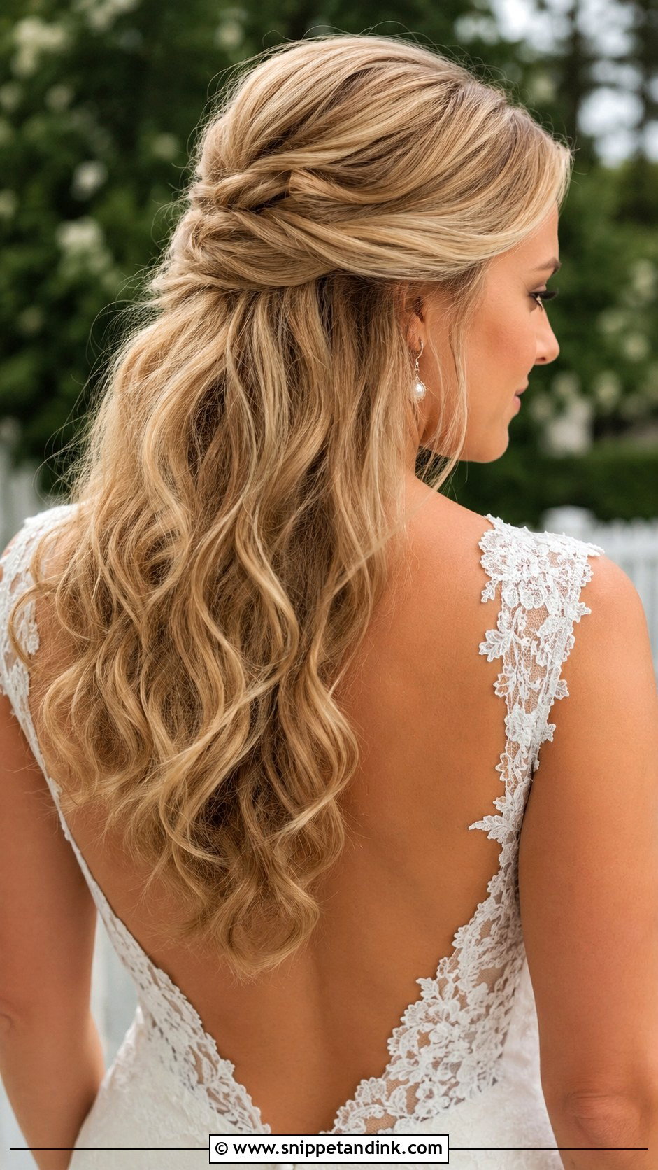 Half Up Half Down With Loose Waves - Snippet and Ink - 25 Half-Up Half-Down Hair for Wedding Ideas