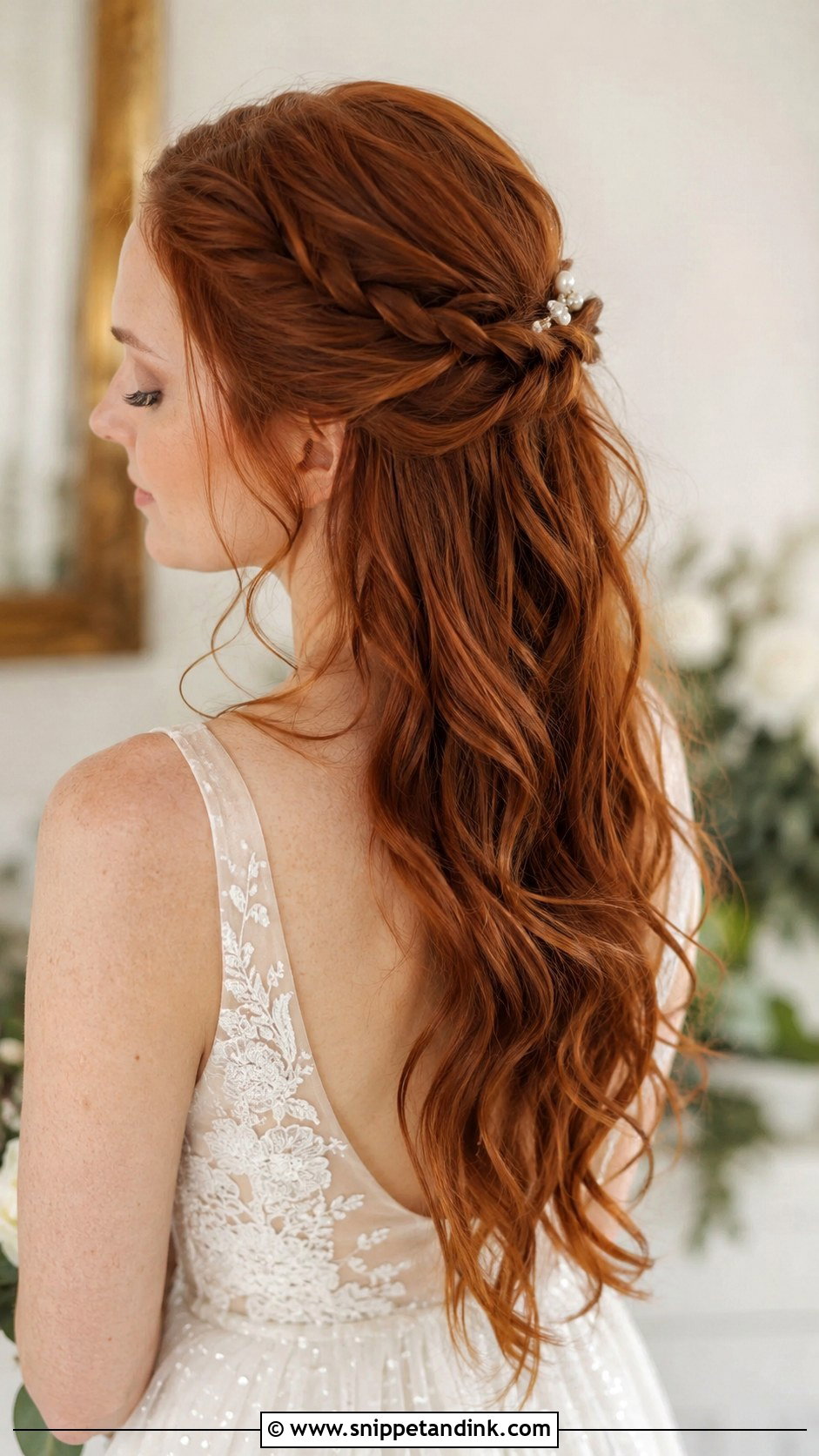 Half Up Half Down With Rope Braid - Snippet and Ink - 25 Loose Half-Up Half-Down Wedding Hair Ideas