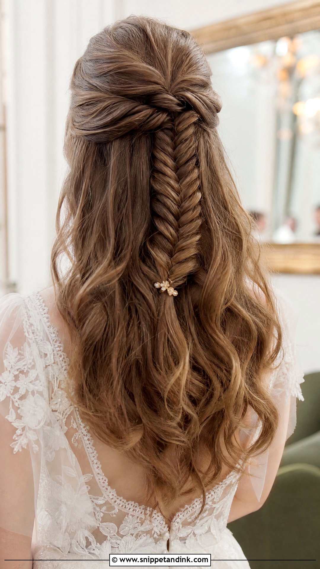 Half Up Half Down With Rope Braid - Snippet and Ink - 20 Half-Up Half-Down Brides Hairstyles