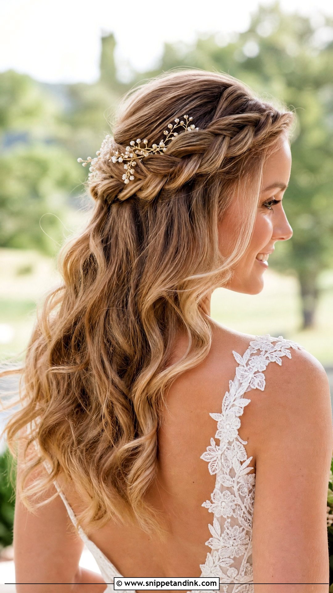 Half Up Half Down With Twisted Rope Braid - Snippet and Ink - 20 Half-Up Half-Down Wedding Hair Bride Ideas