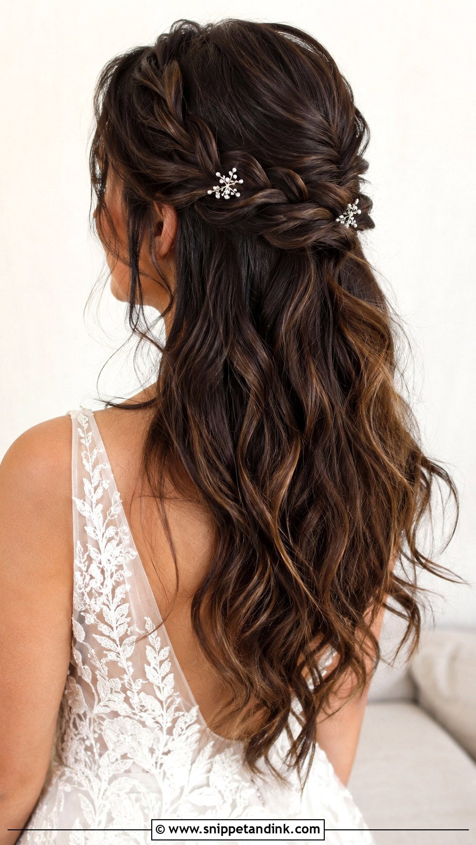 Half Up Half Down With Twisted Rope Braid - Snippet and Ink - 20 Half-Up Half-Down Wedding Hair Styles
