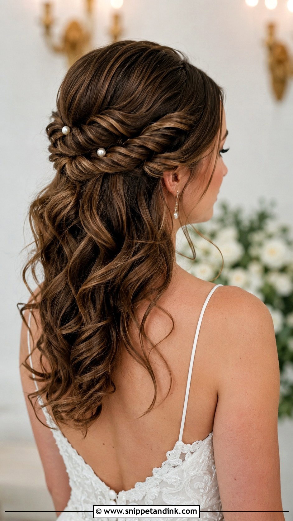 Half Up Half Down With Twisted Rope Braid - Snippet and Ink - 35 Half-Up Half-Down Wedding Hairstyles