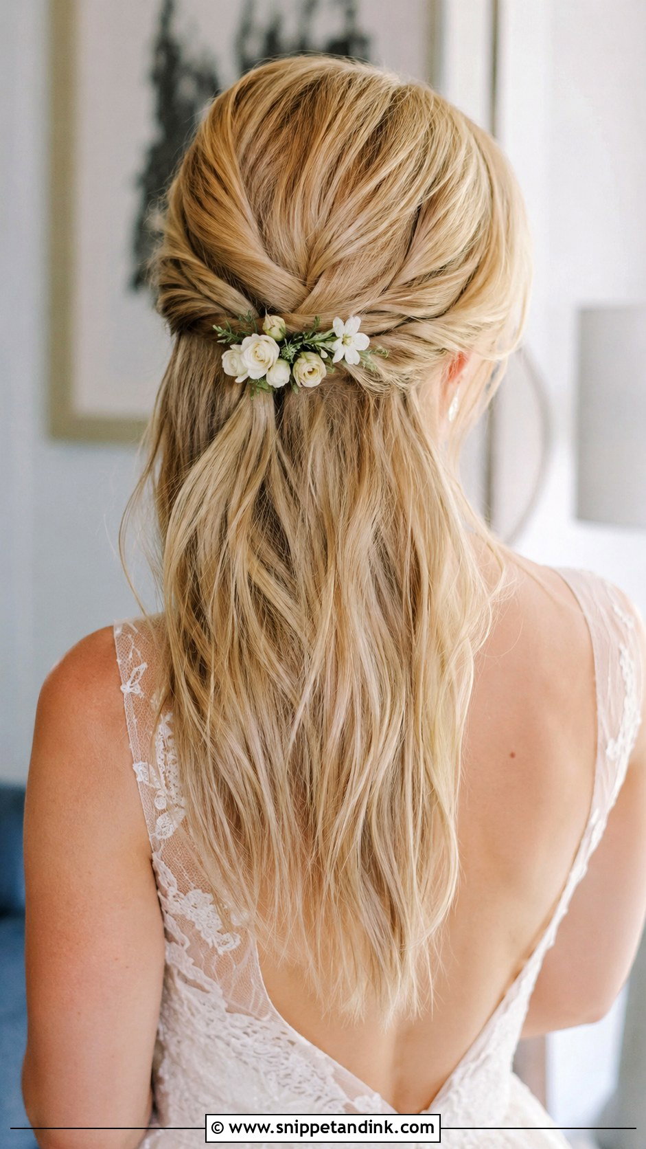 Half Up Half Down With Twists - Snippet and Ink - 25 Fairy Wedding Hair Ideas