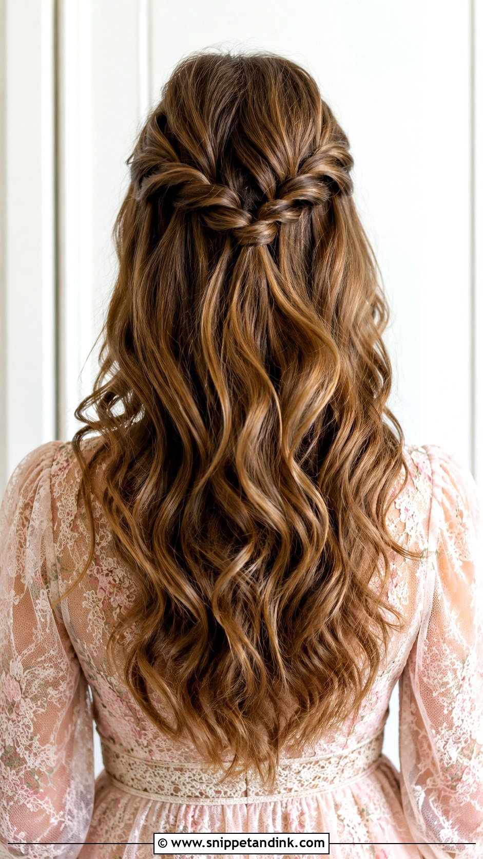 Half Up Half Down With Twists - Snippet and Ink - 35 Engagement Hairstyles
