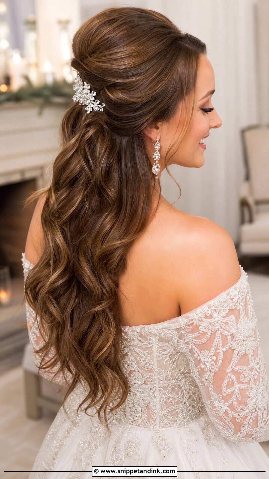 Half Up Half Down With Volume - Snippet and Ink - 20 Half-Up Half-Down Wedding Hair Bride Ideas
