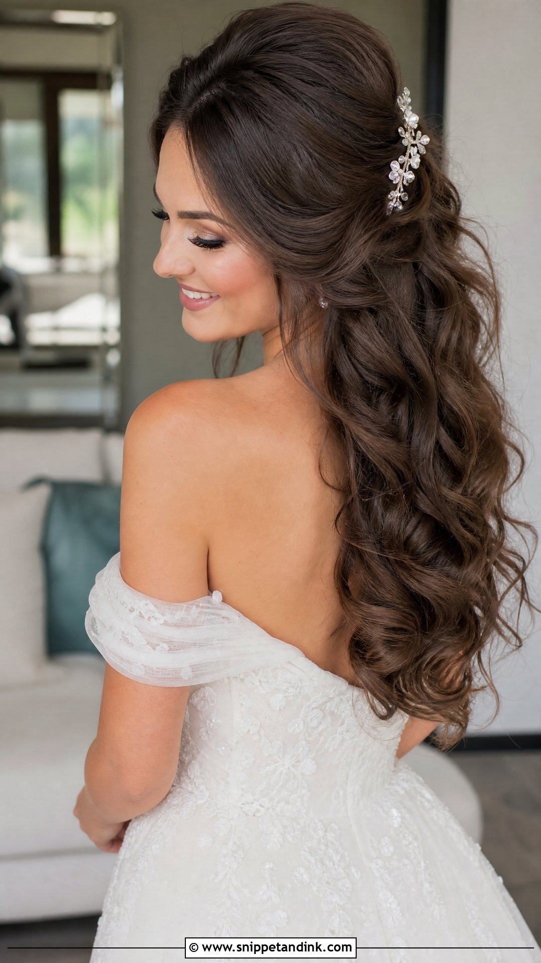 Half Up Half Down With Volume - Snippet and Ink - 20 Wedding Hairstyles 2024