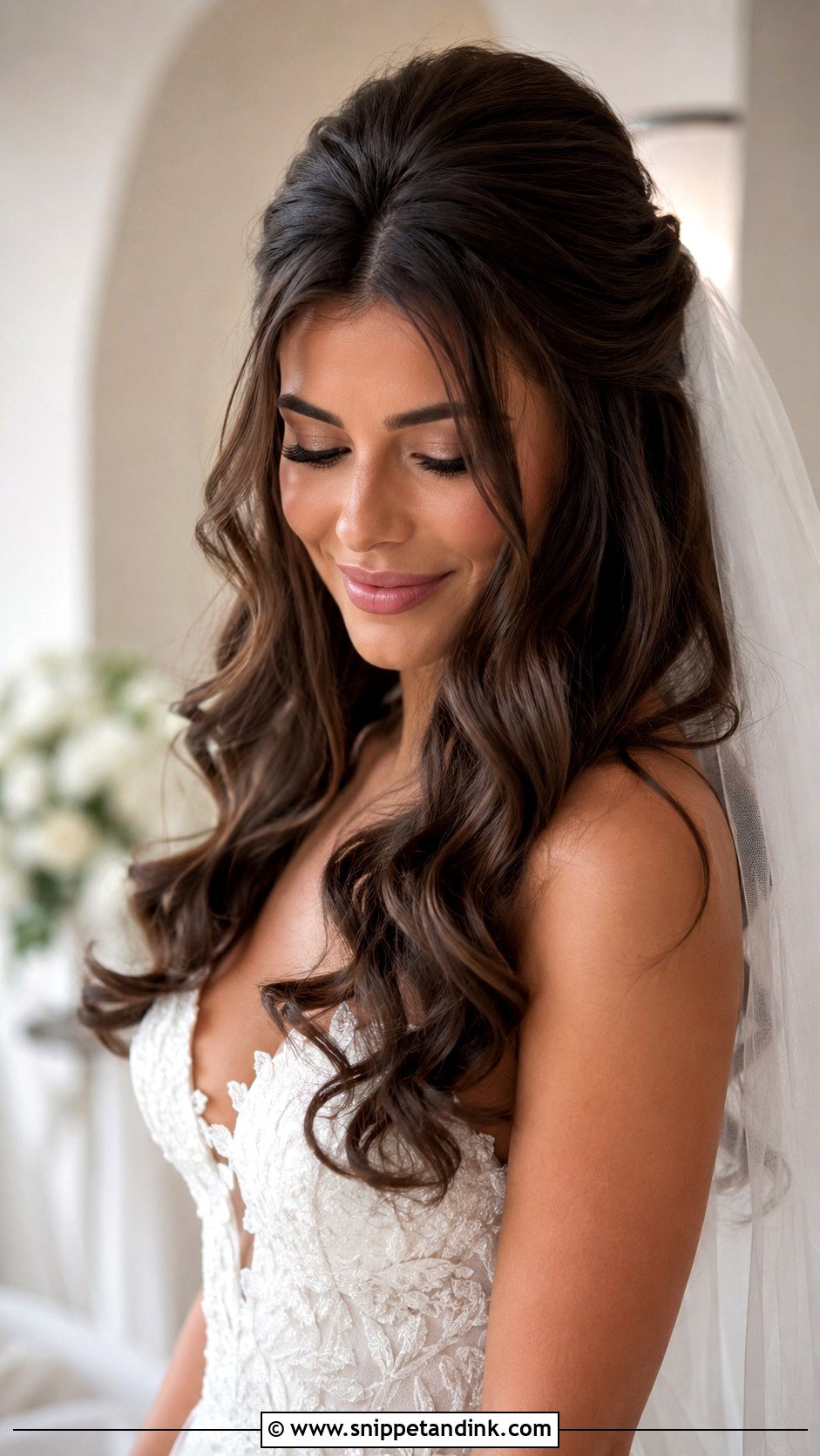 Half Up Half Down With Volume - Snippet and Ink - 25 Half-Up Half-Down Bride Hair Ideas