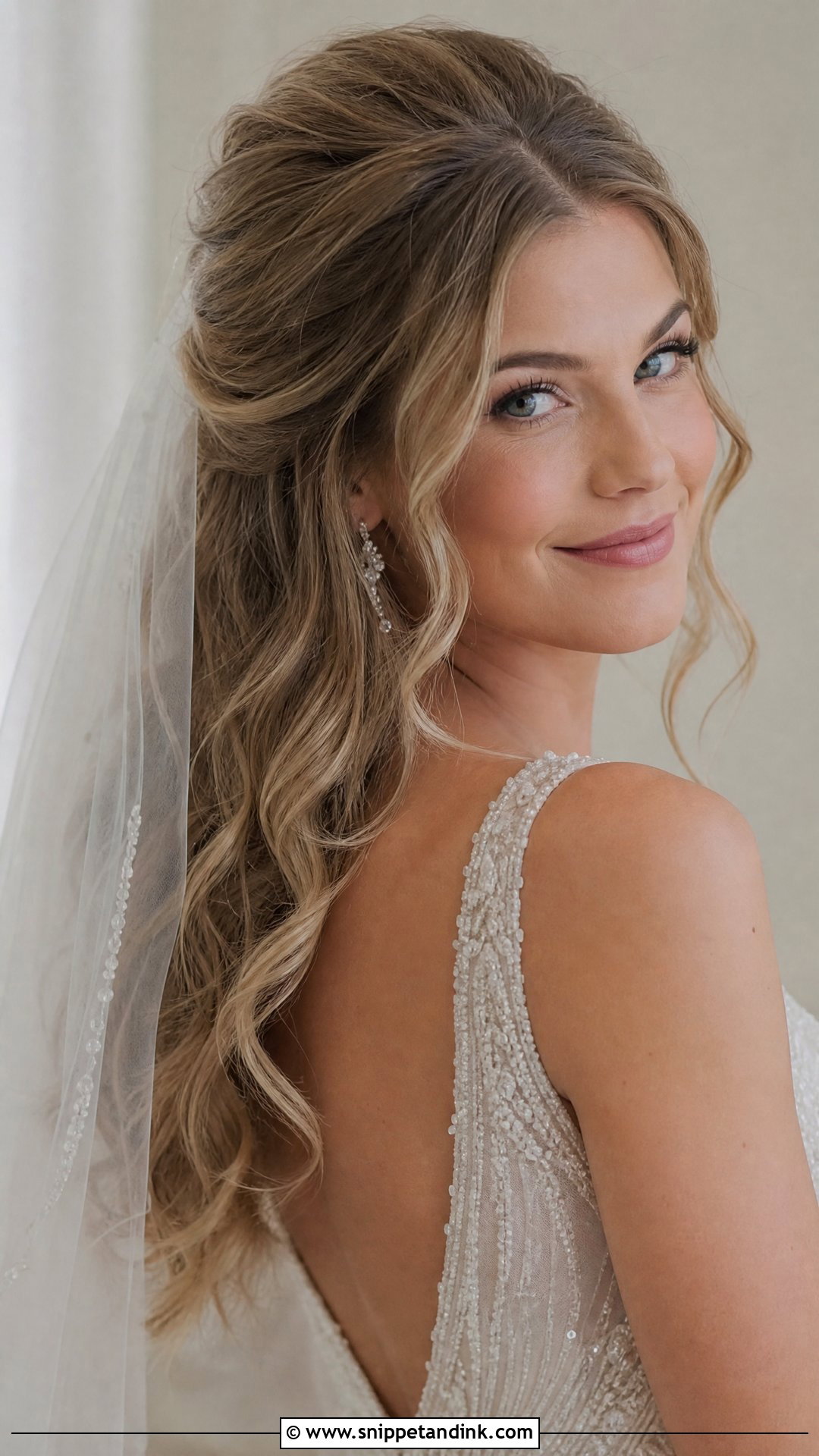 Half Up Half Down With Volume - Snippet and Ink - 20 Big Bridal Hair Ideas