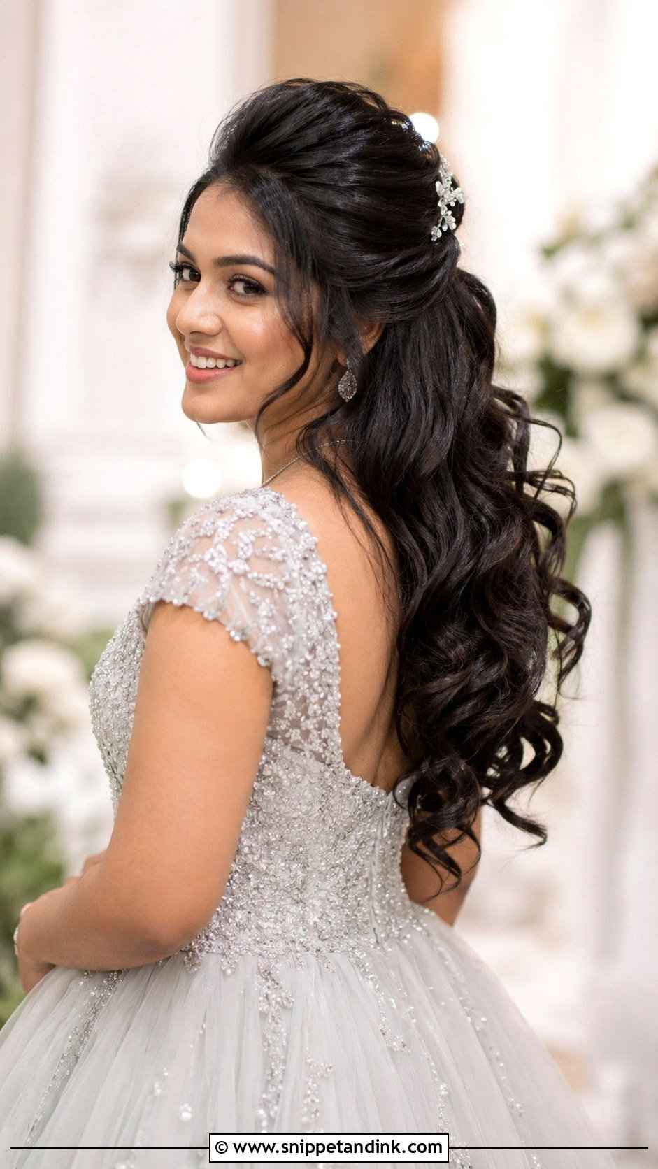 Half Up Half Down With Voluminous Crown - Snippet and Ink - 35 Half-Up Half-Down Wedding Hair Ideas