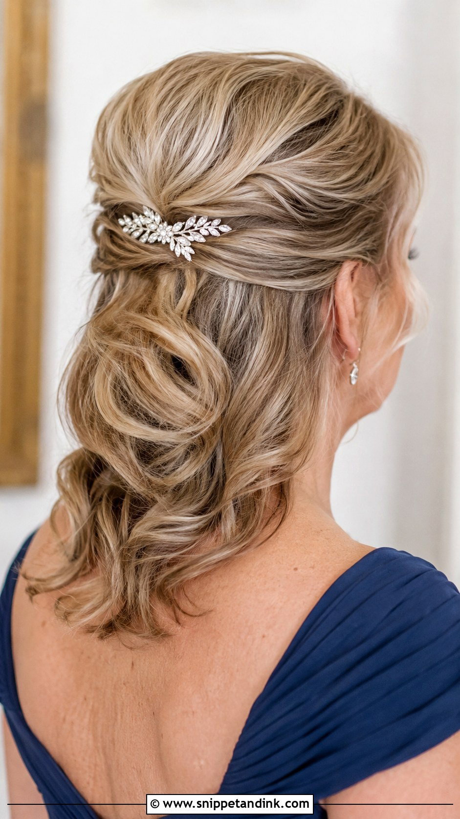 Half Up Half Down for Medium Hair - Snippet and Ink - 20 Mother of the Groom Medium Hairstyles