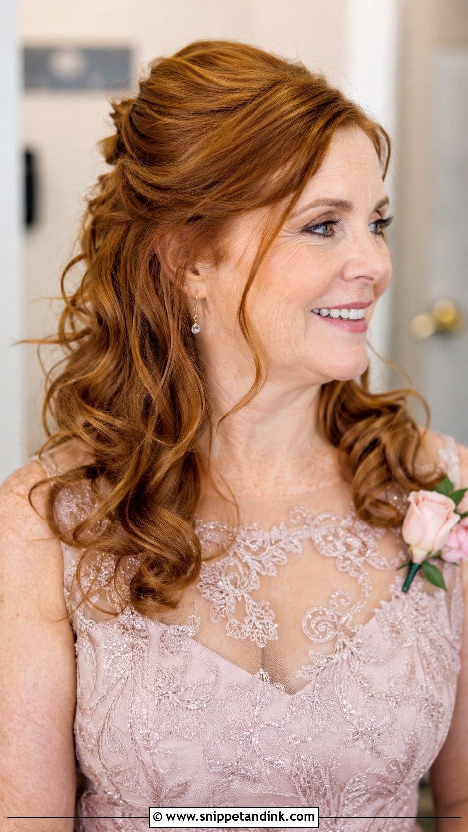 Half Up Half Down for Mother of the Bride - Snippet and Ink - 30 Mother of Bride Hairstyles
