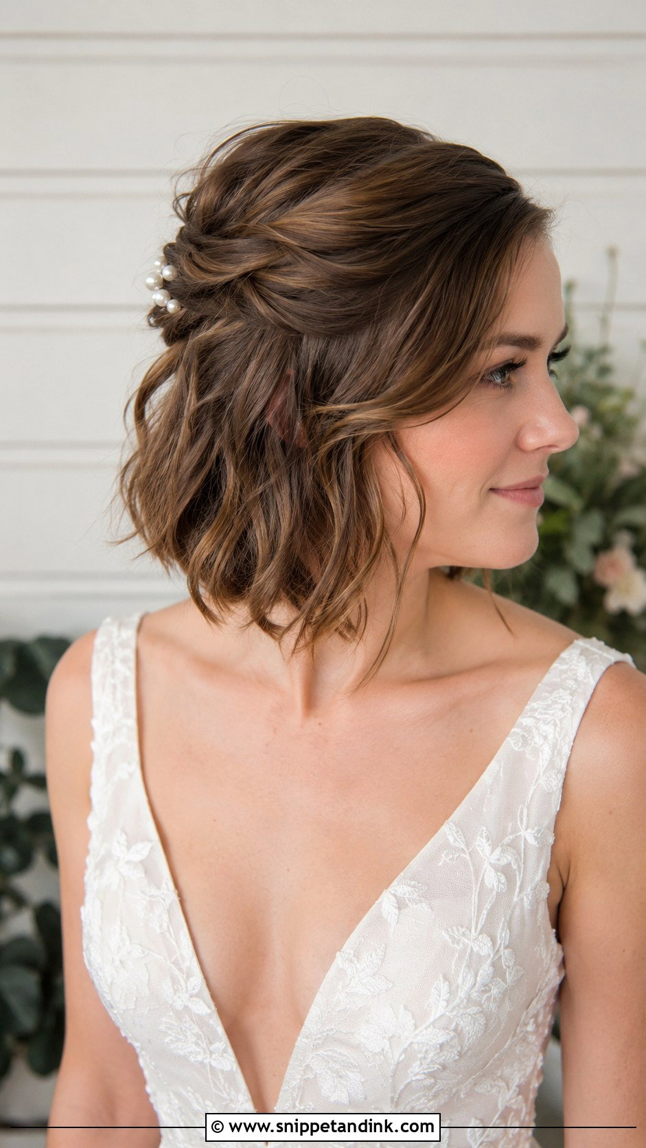 Half Up Half Down for Short Hair - Snippet and Ink - 25 Half-Up Half-Down Hair for Wedding Ideas