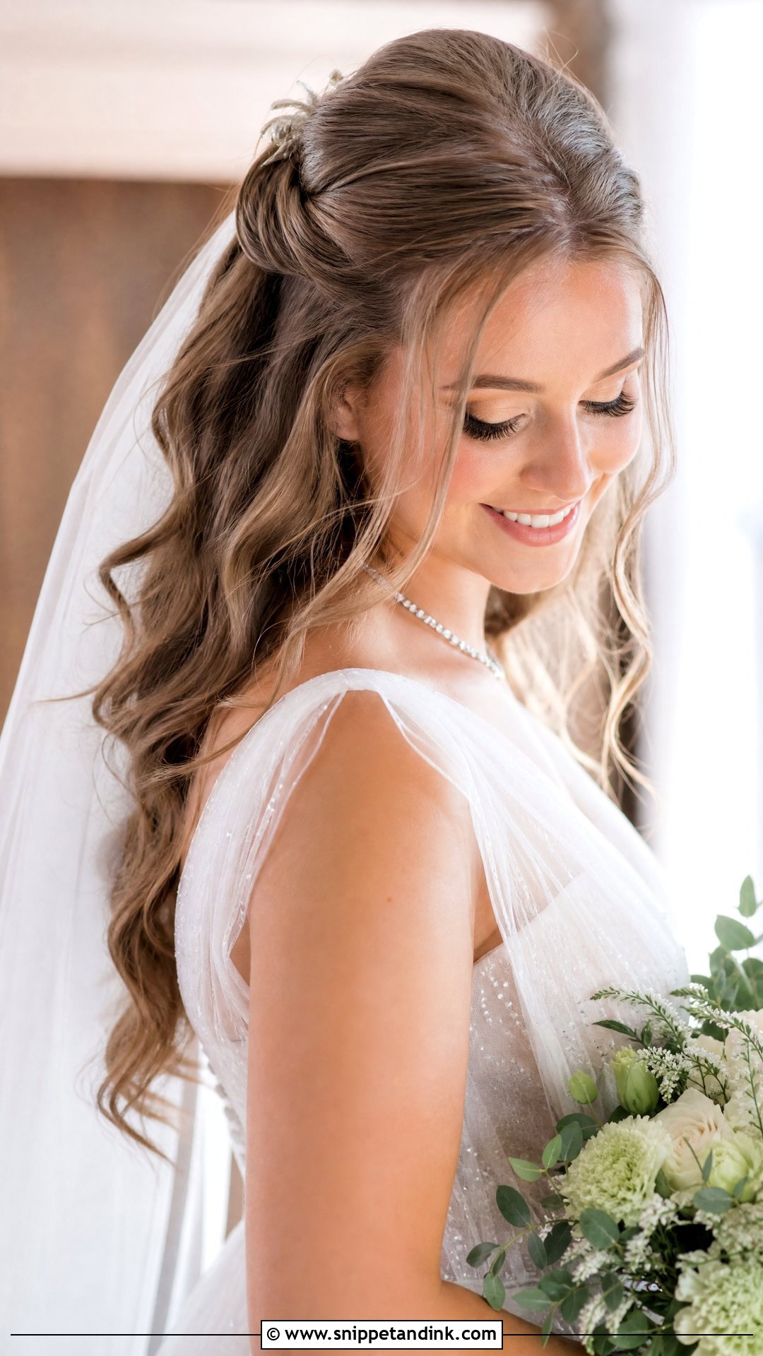 Half Up Half Down for Wedding - Snippet and Ink - 20 Front Hairstyles for Wedding
