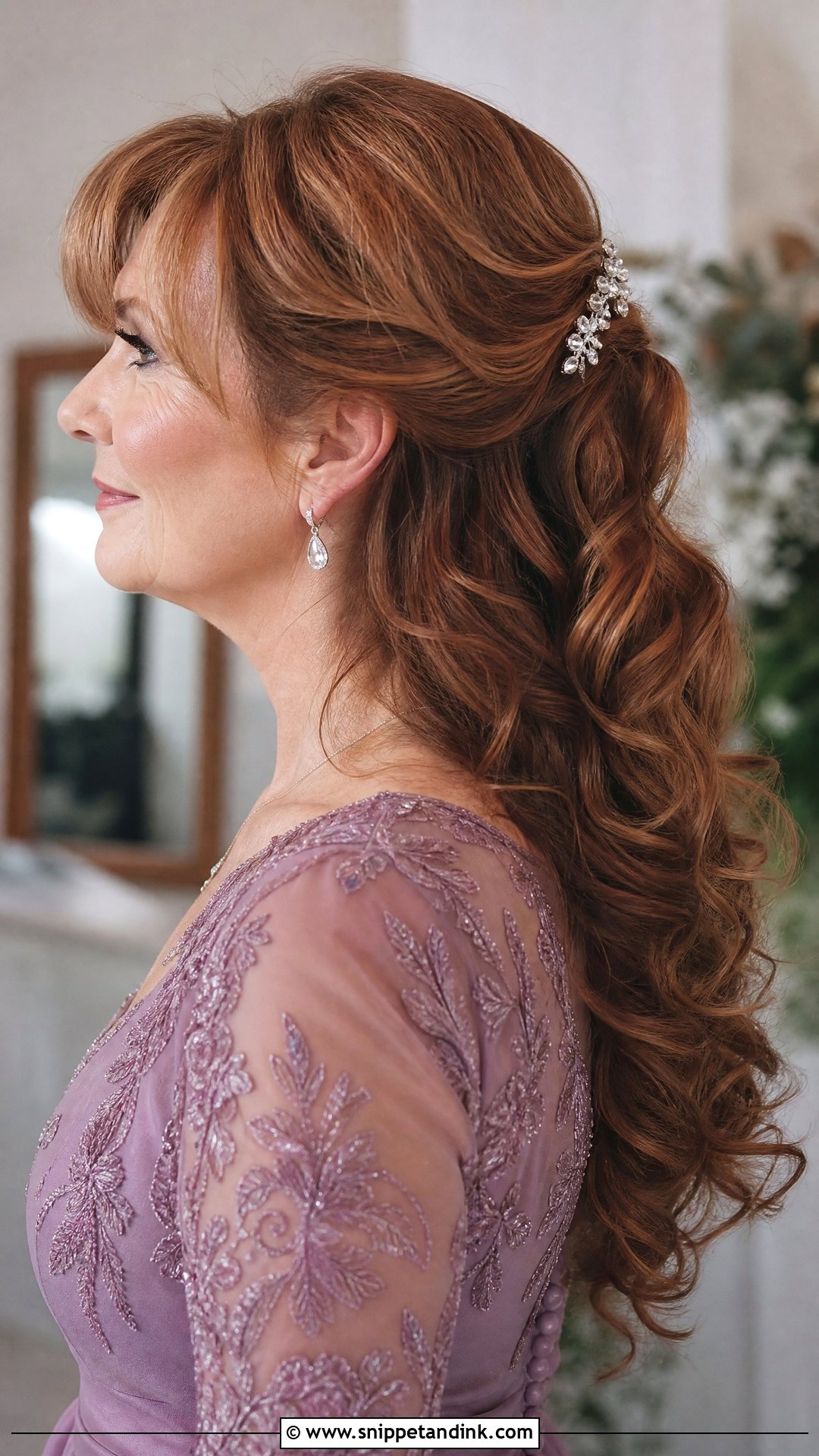 Half Up Half Down with Loose Waves - Snippet and Ink - 20 Mother Hairstyles for Wedding
