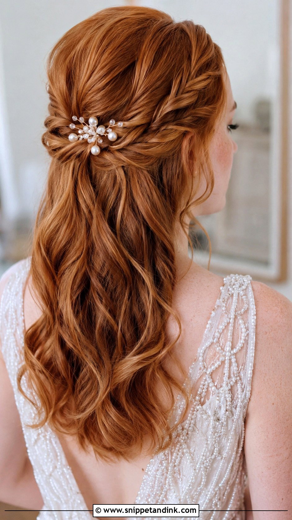 Half Up Half Down with Twists - Snippet and Ink - 30 Classy Wedding Hair Down Ideas