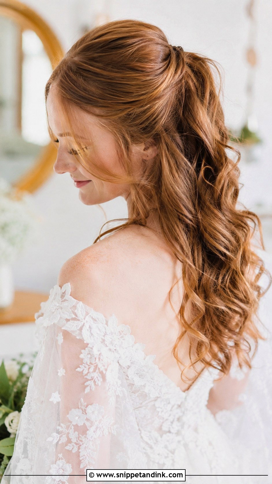Half Up High Ponytail for Brides - Snippet and Ink - 25 High Pony Wedding Hair Ideas