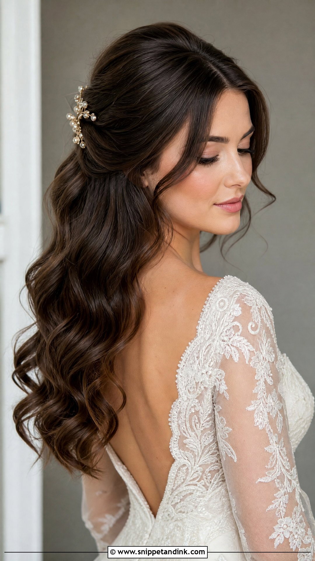 Half Up Hollywood Waves - Snippet and Ink - 20 Soft Hollywood Waves Wedding