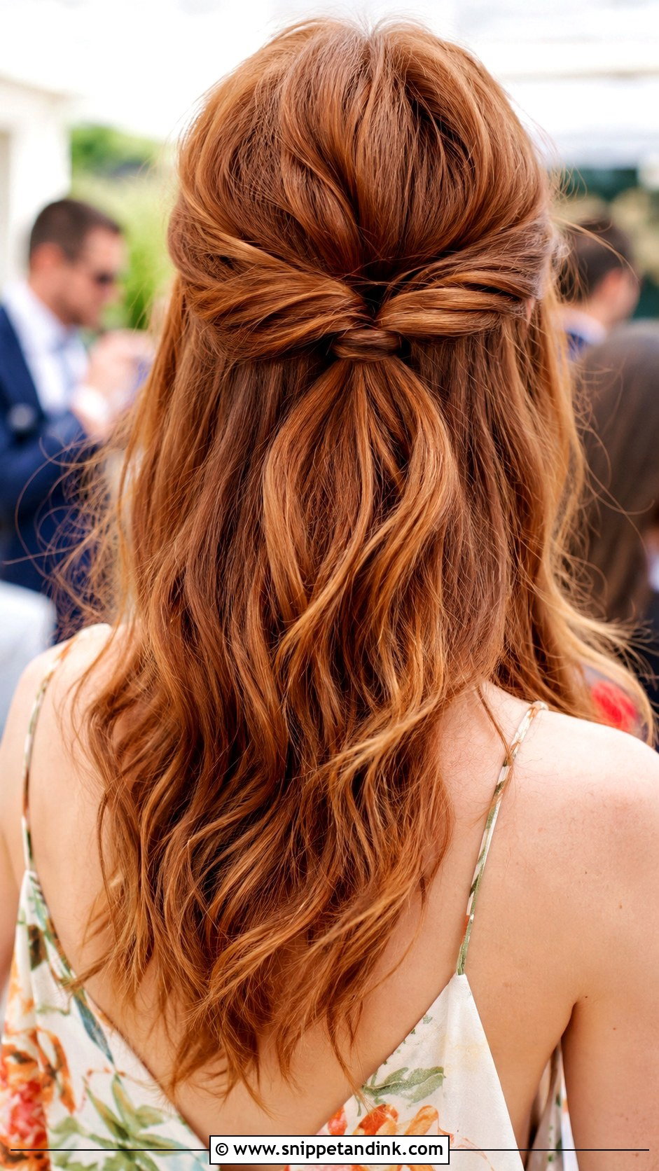 Half Up Knot Style - Snippet and Ink - 25 Easy Medium Wedding Guest Hairstyles