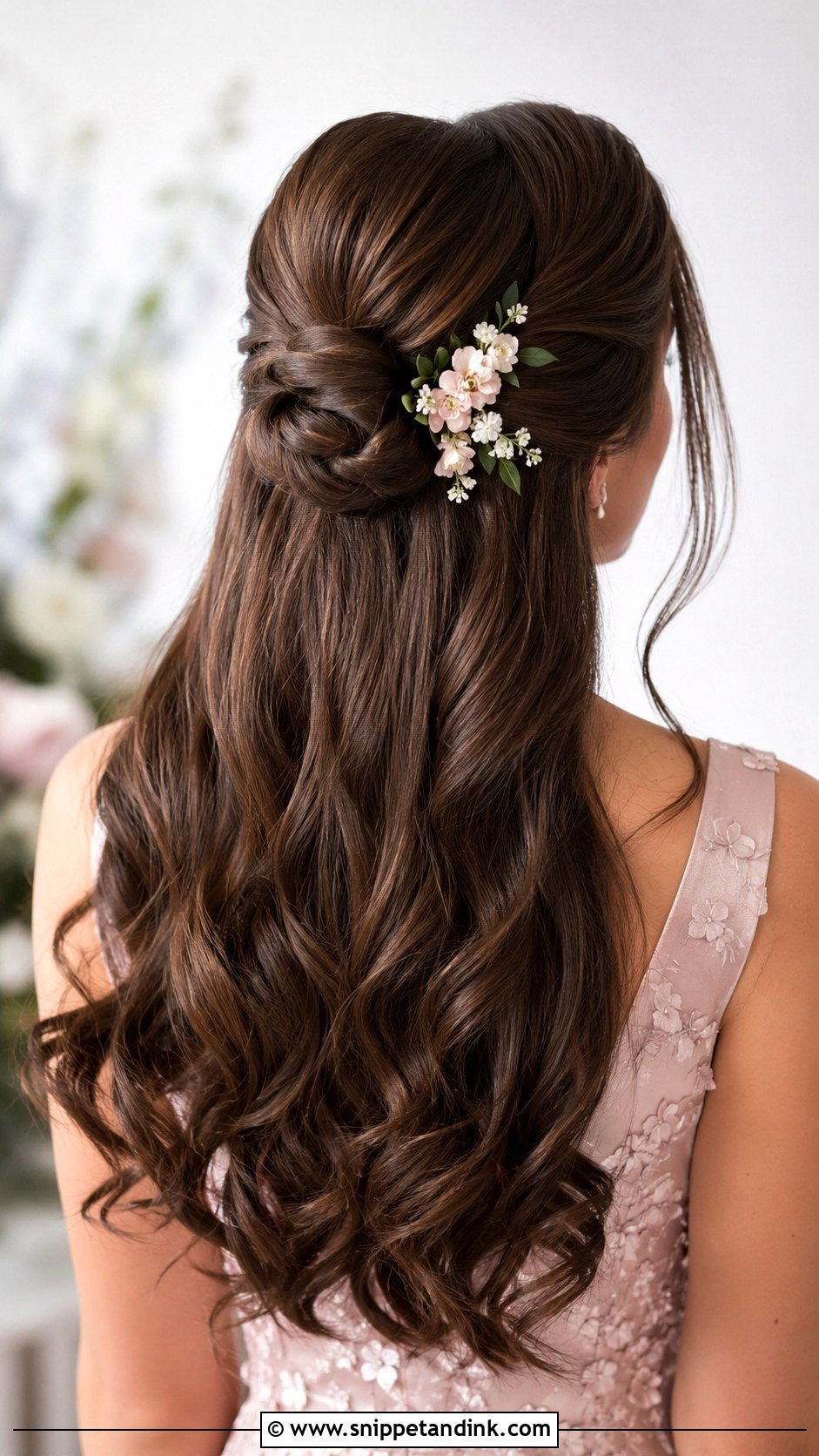 Half Up Knot - Snippet and Ink - 20 Easy Half-Up Wedding Guest Hairstyles
