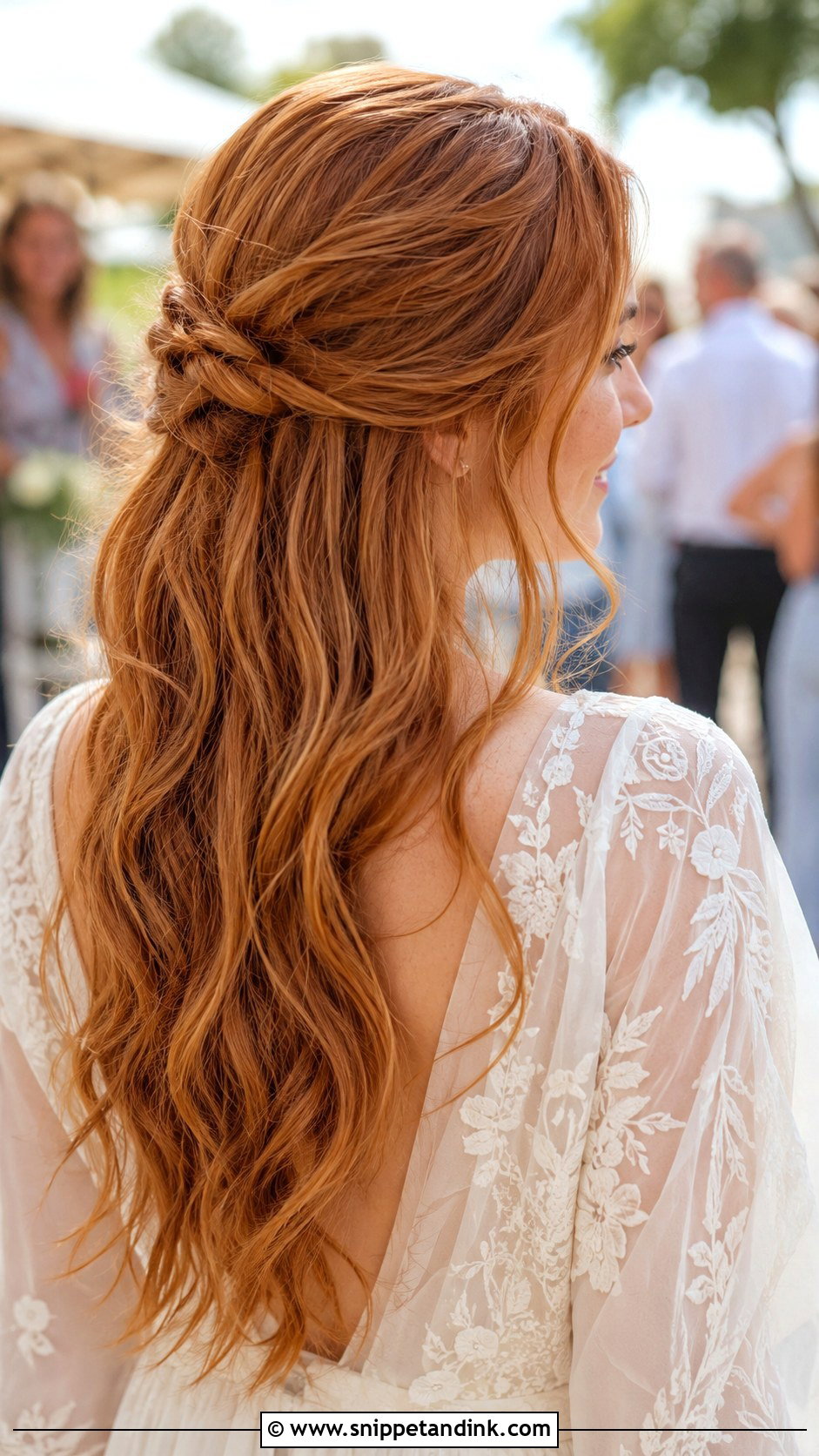 Half Up Knotted Style - Snippet and Ink - 25 Half-Up Wedding Guest Hairstyles