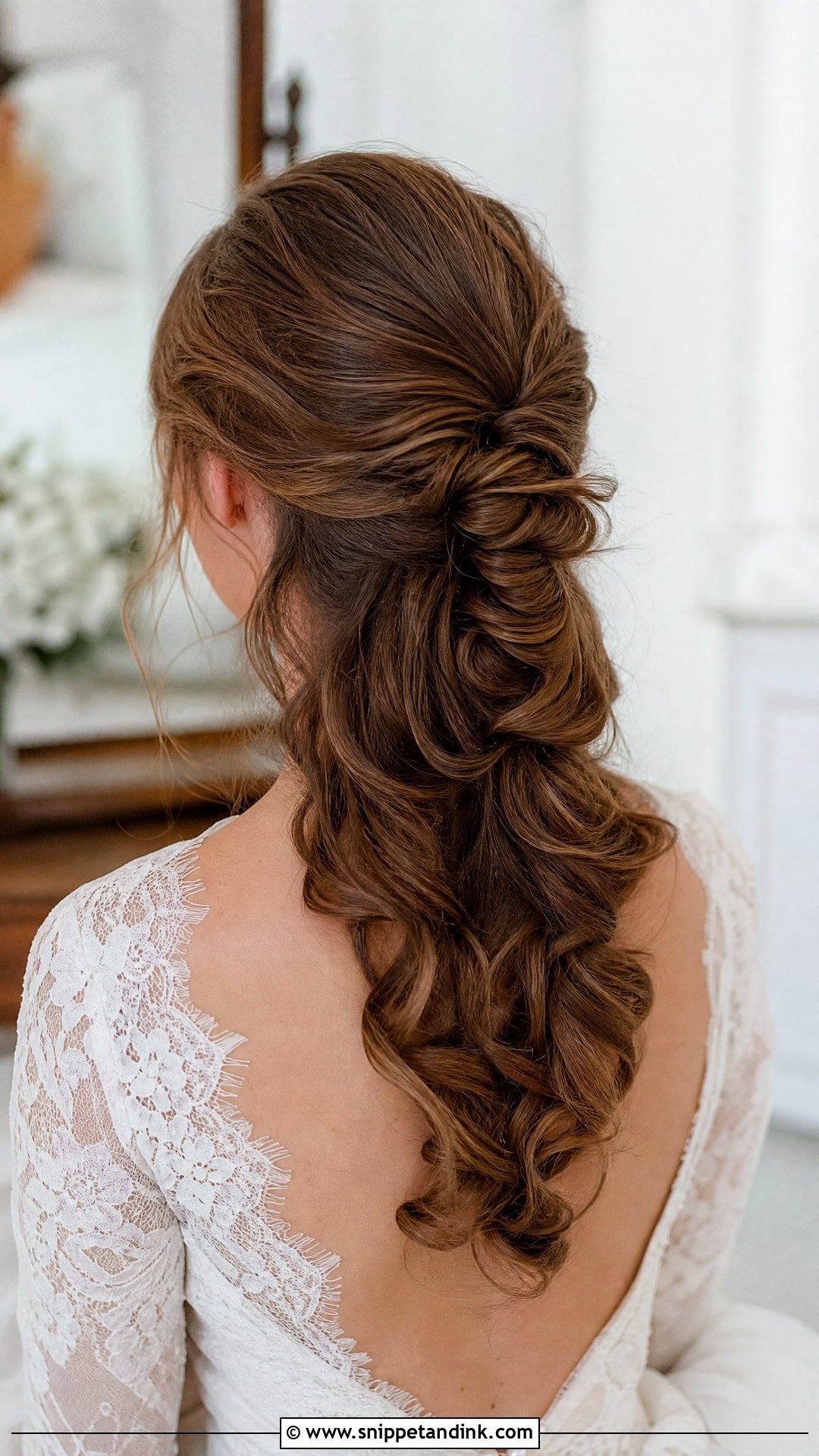 Half Up Knotted Wedding Hairstyle - Snippet and Ink - 20 Clip in Hair Extensions Styles Half-Up Down Wedding Hairstyles
