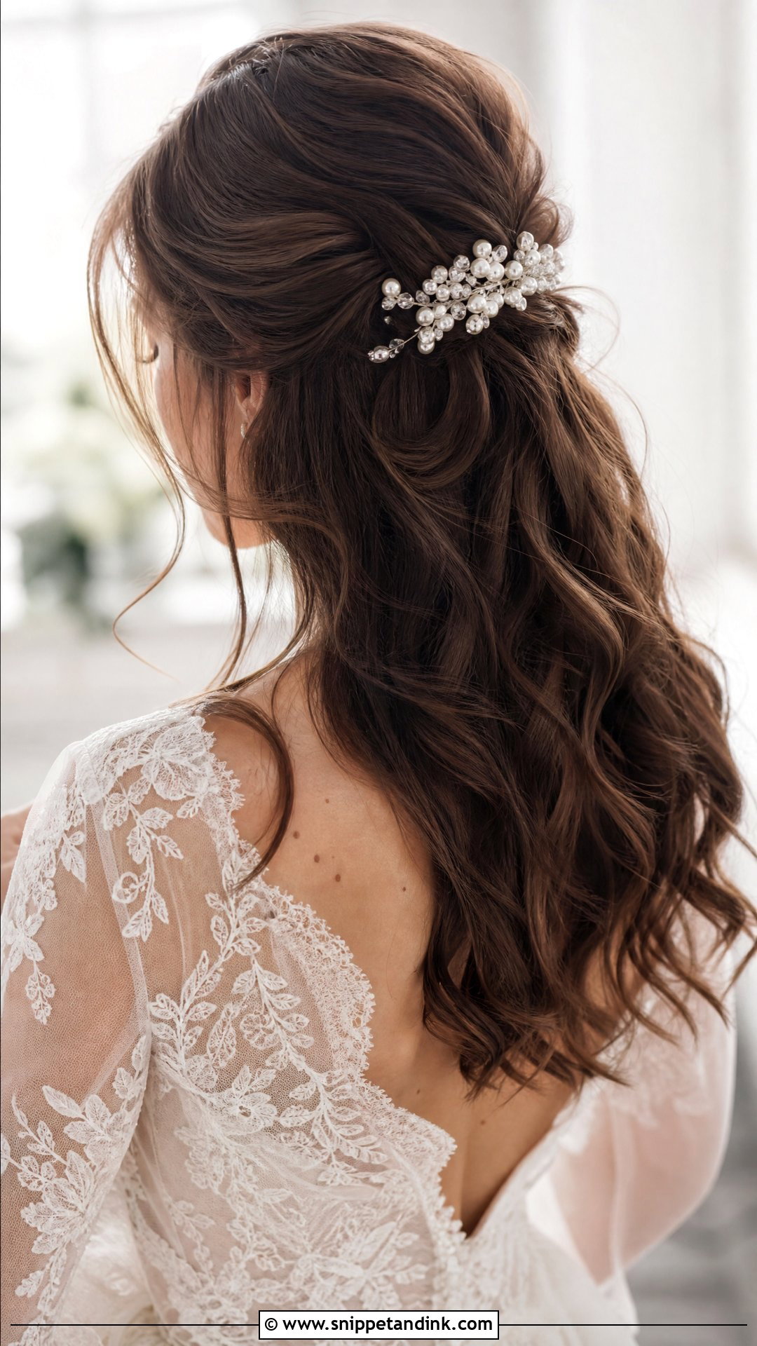 Half Up Loose Bridal Hair - Snippet and Ink - 15 Bridal Loose Hairstyles