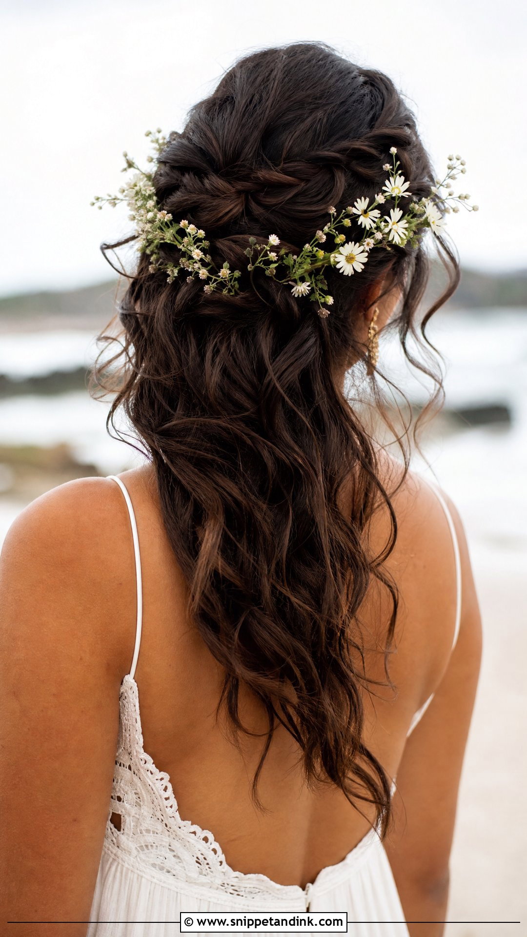 Half Up Messy Braid Wedding Hairstyle - Snippet and Ink - 20 Half-Up Braided Wedding Hairstyles