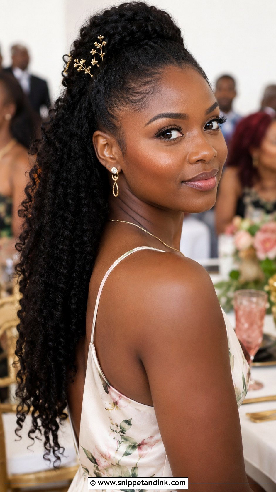 Half Up Natural Hair For Long Hair - Snippet and Ink - 20 Half-Up Wedding Guest Hairstyles for Long Hair