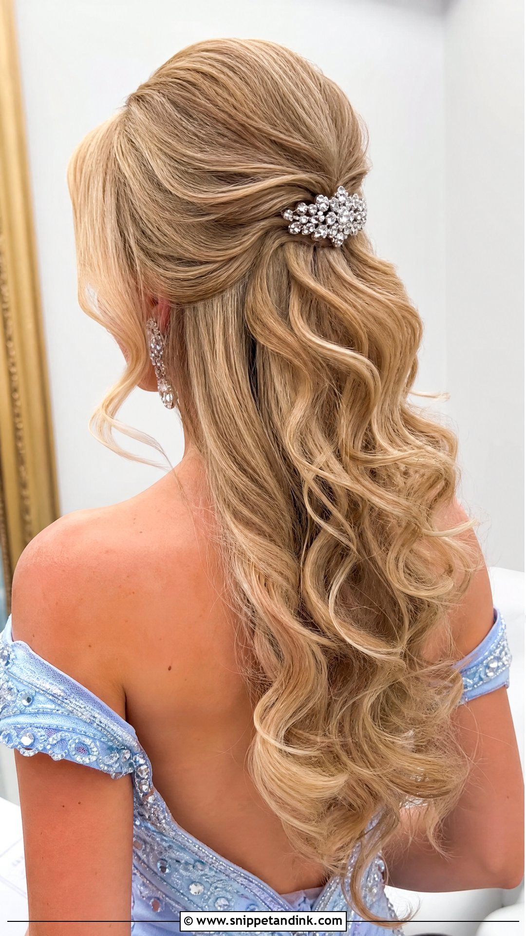 Half Up Pageant Hair With Curls - Snippet and Ink - 15 Easy Pageant Hair Ideas