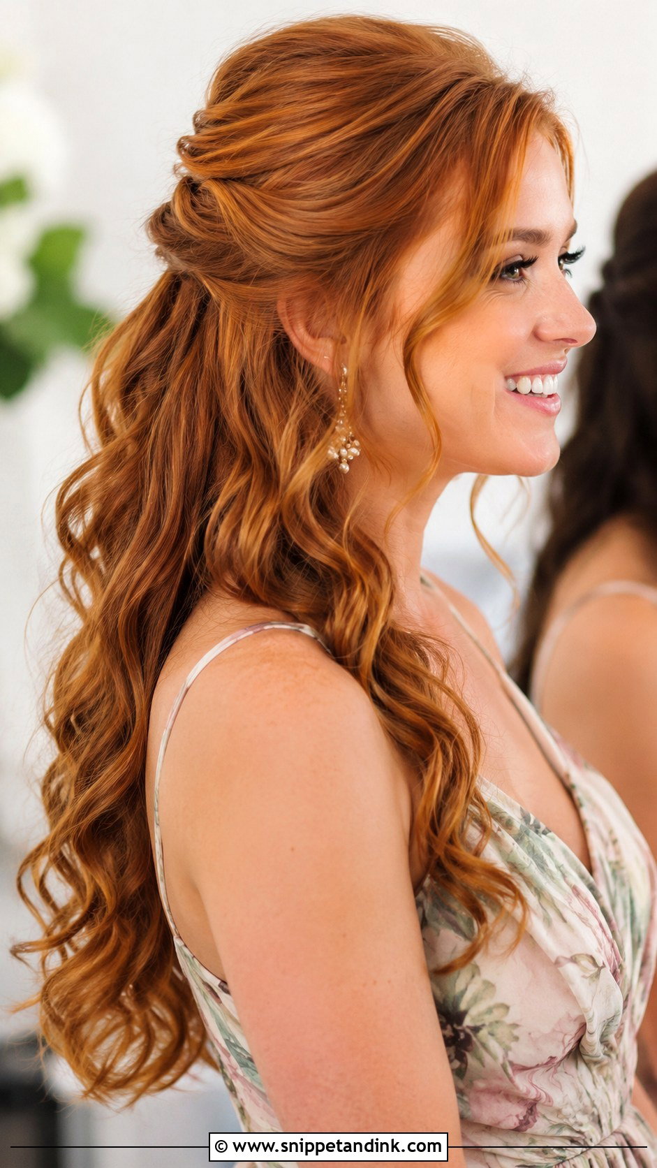 Half Up Ponytail Bridesmaid Hair - Snippet and Ink - 20 Bridesmaid Hair Pony Ideas