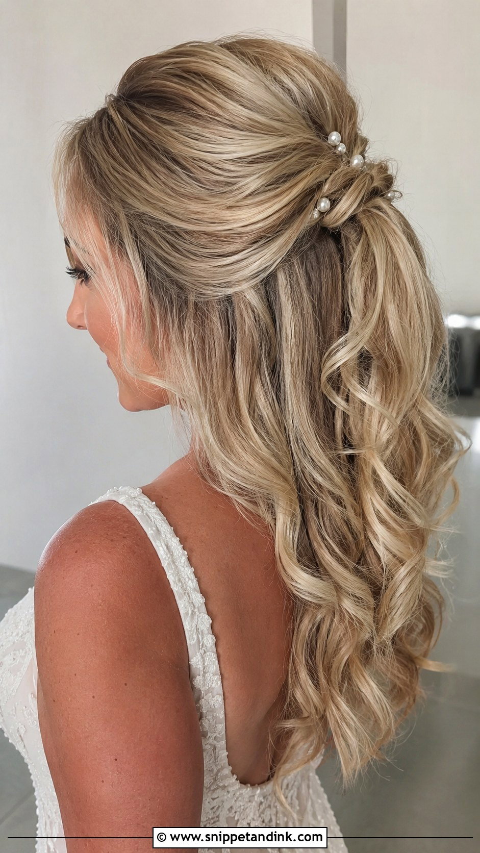 Half Up Ponytail Updo - Snippet and Ink - 25 Ponytail Updo Wedding Ideas