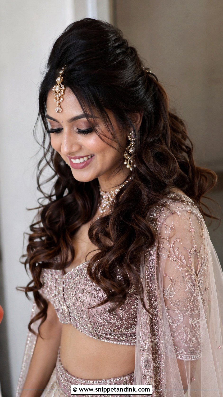 Half Up Ponytail With Puff - Snippet and Ink - 20 Indian Wedding Ponytail Hairstyles