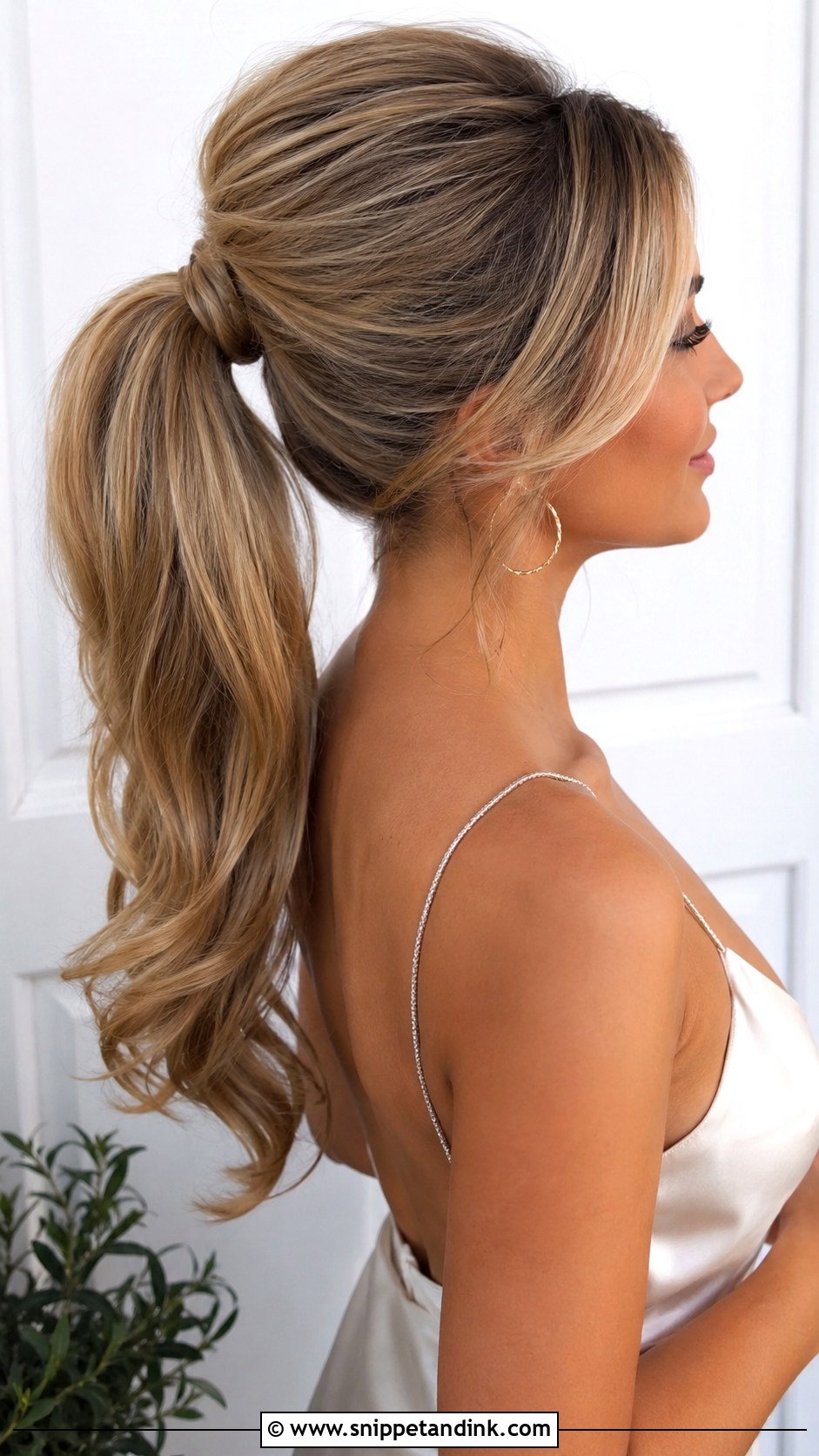 Half Up Ponytail With Volume - Snippet and Ink - 20 Easy Half-Up Wedding Guest Hairstyles