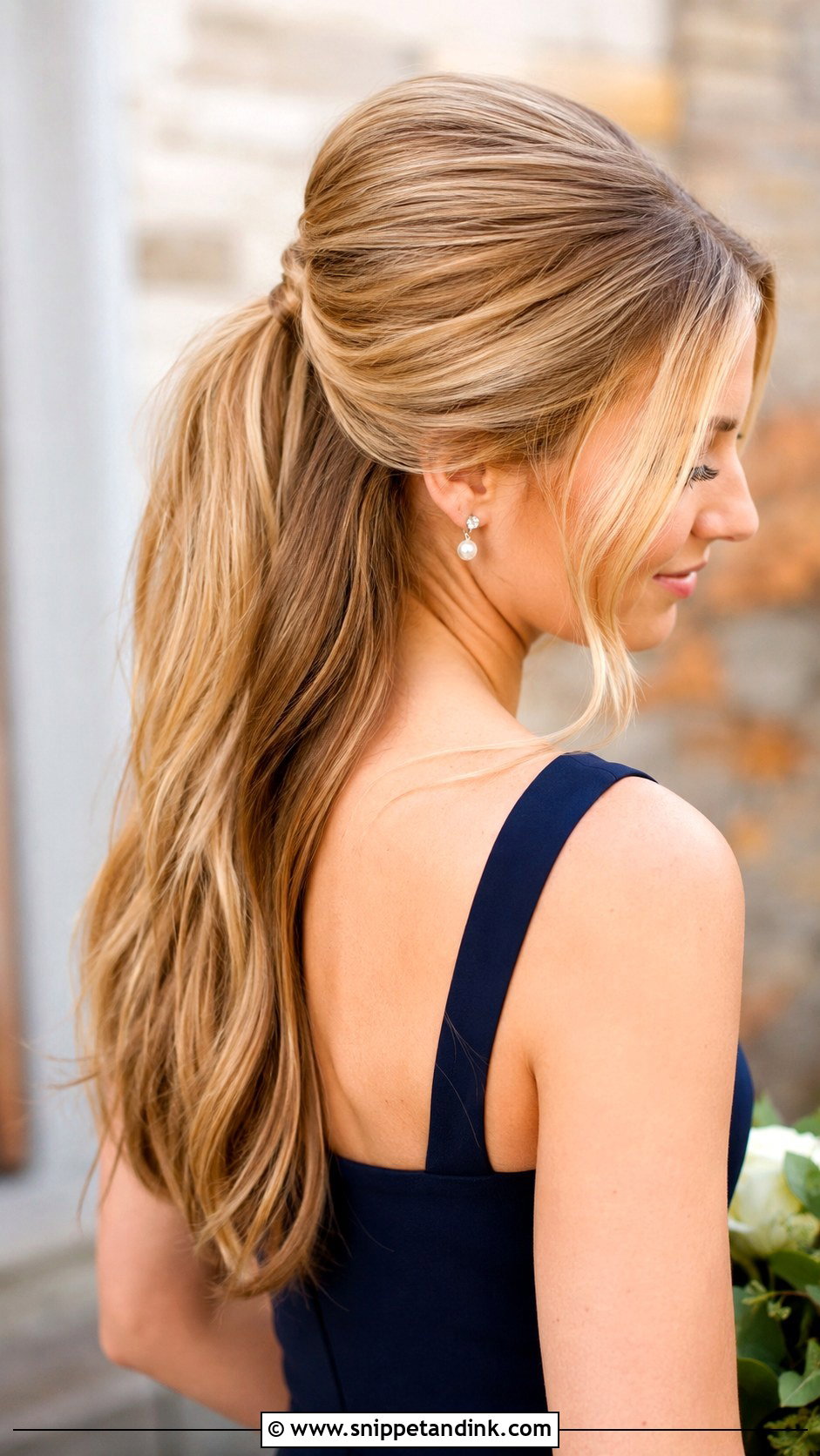 Half Up Ponytail With Volume - Snippet and Ink - 20 Bridal Party Hairstyles