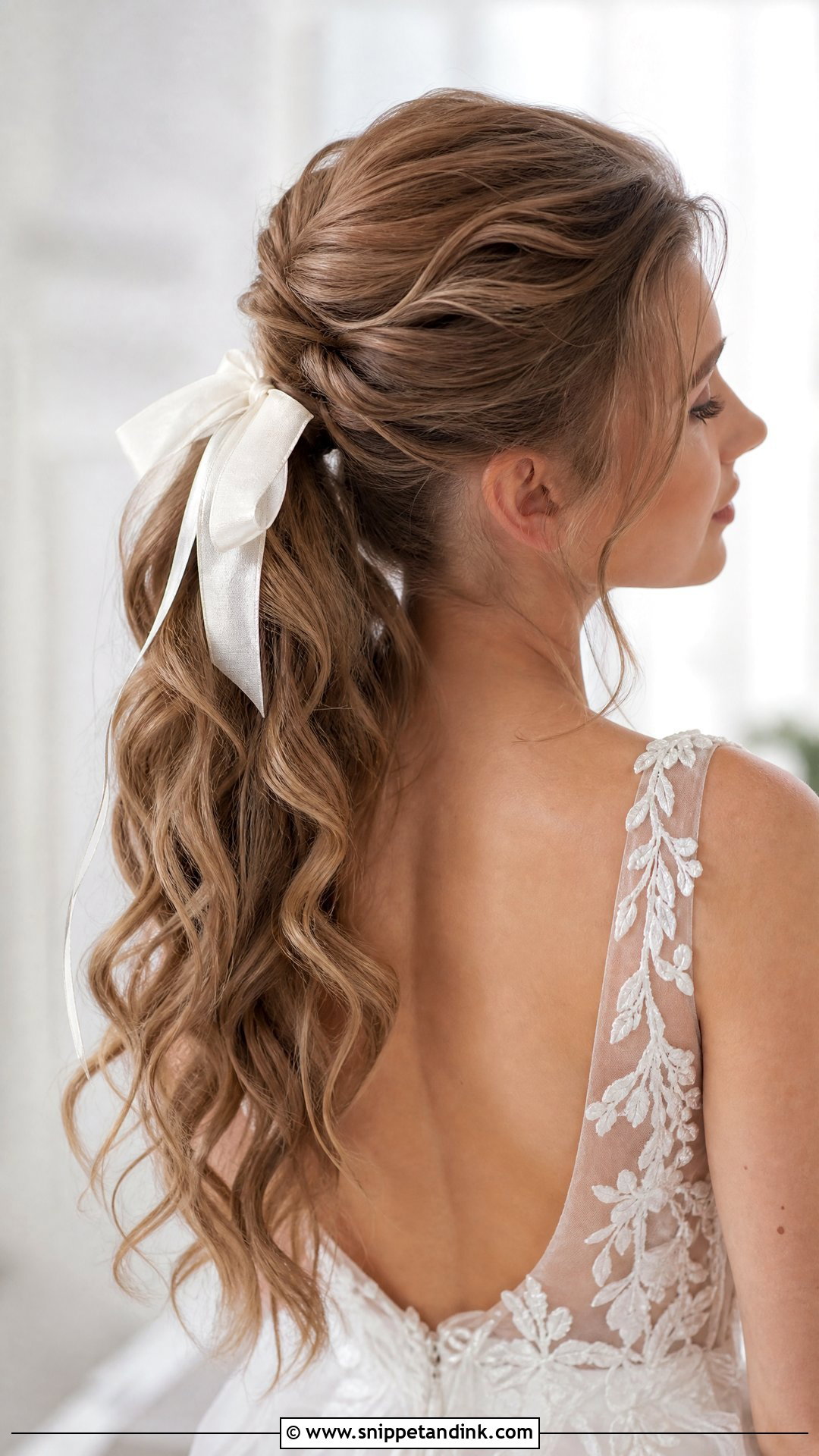 Half Up Ponytail for Wedding - Snippet and Ink - 20 Party Pony Wedding Hairstyle Ideas